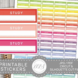 Lernsticker, Lernsticker, druckbare Lernsticker, College-Aufkleber, Lernkopf-Aufkleber, Lernbox-Aufkleber, FS109