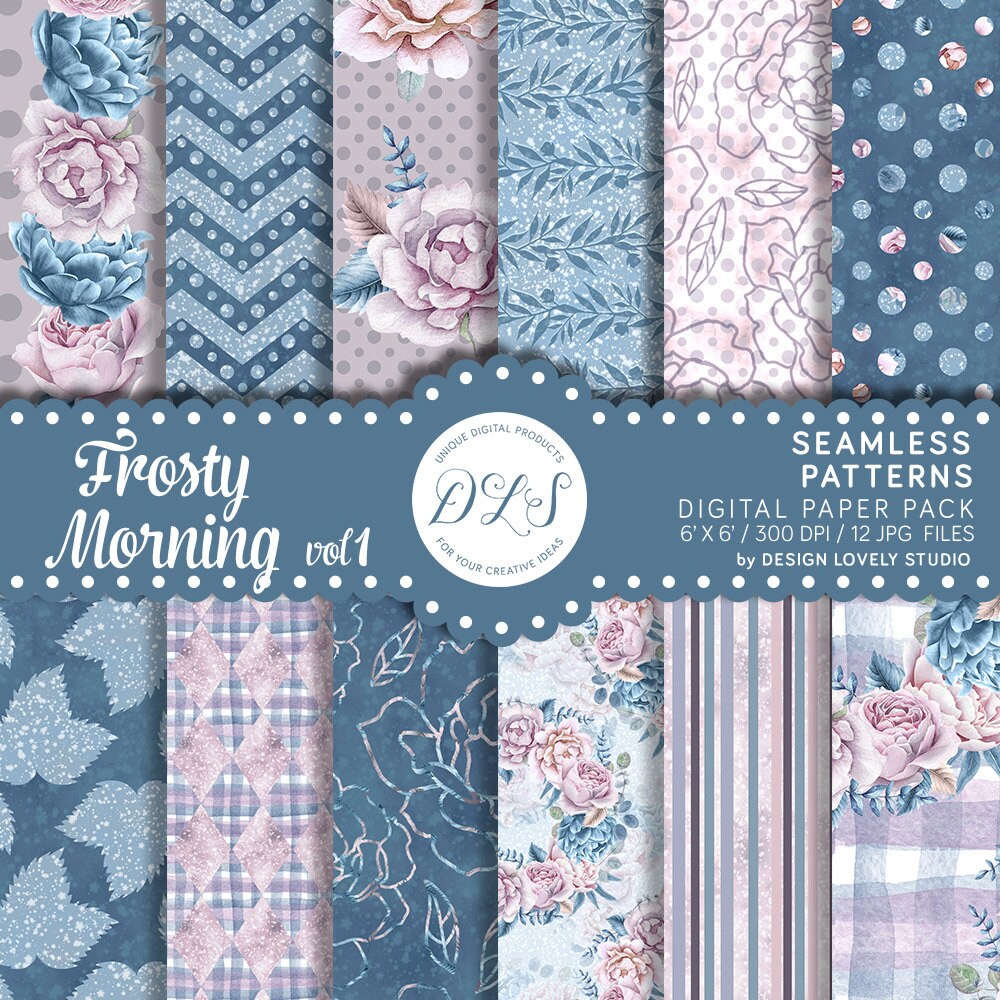 Seamless Floral Digital Paper Roses Digital Paper Rose - Etsy