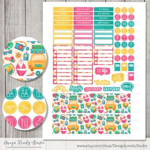 Happy Planner August Monthly Kit, August Happy Planner Printable ...