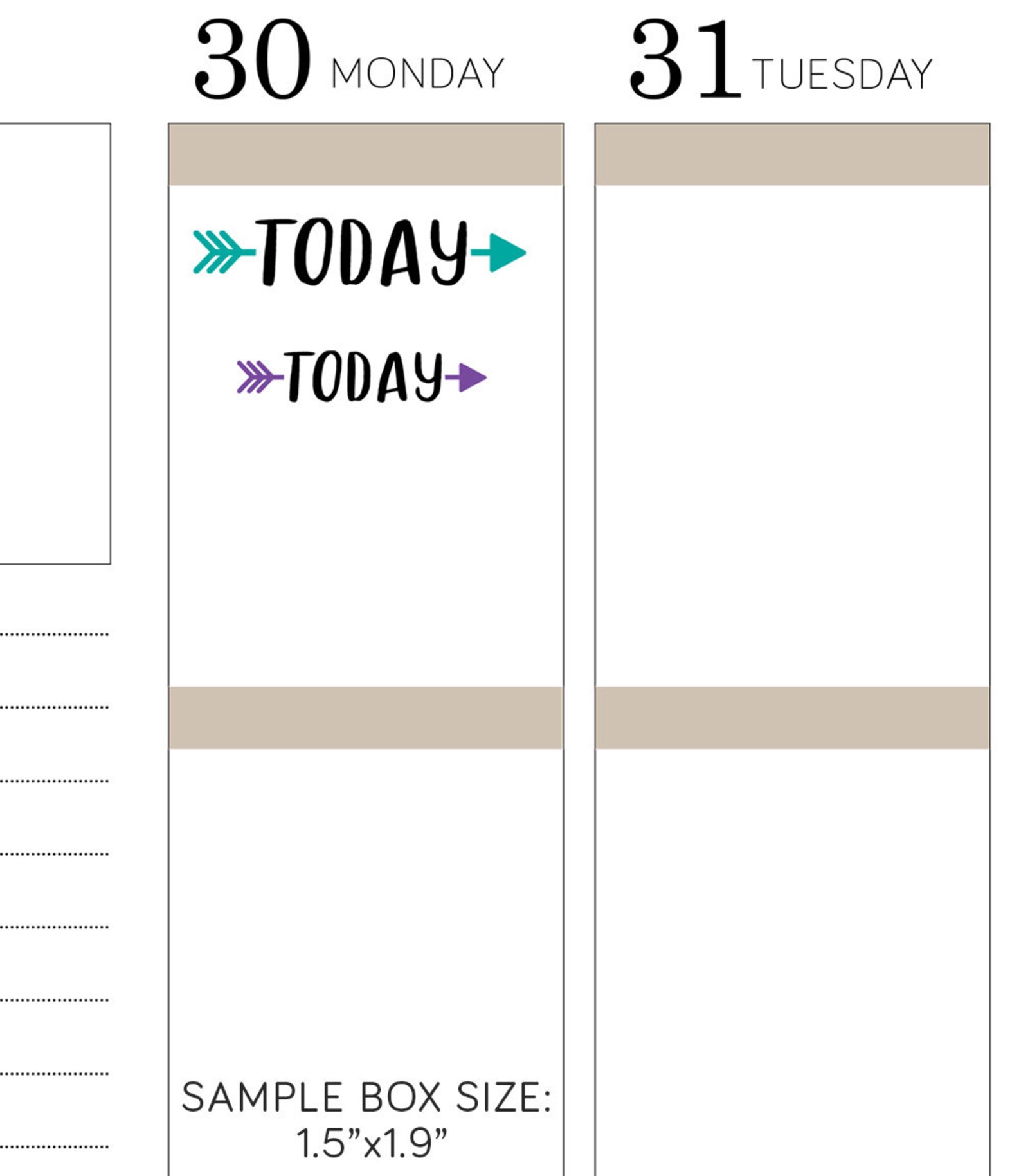 TODAY Script Headers Stickers, Printable Script Planner Stickers ...