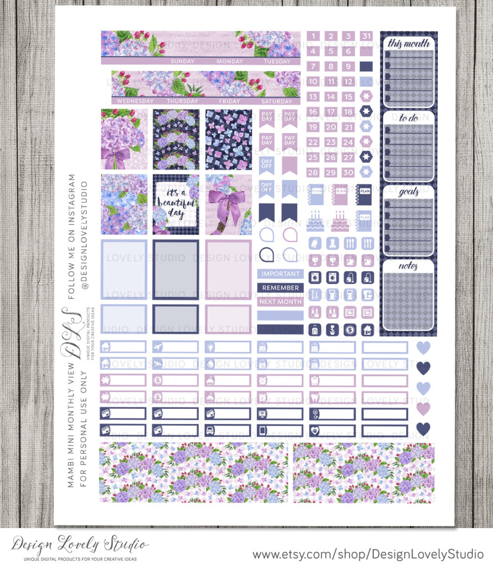 Mini Happy Planner Monthly Stickers Kit Printable Monthly | Etsy Mini Happy Planner Monthly Stickers Kit Printable Monthly | Etsy