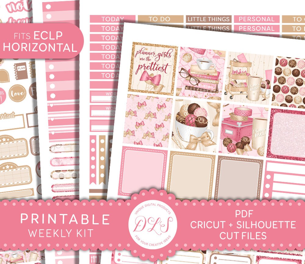 VERTICAL Planner Sticker Kit Fits Erin Condren Planner, Weekly Planner  Stickers, Boho Planner Stickers, Instant Download VS101 