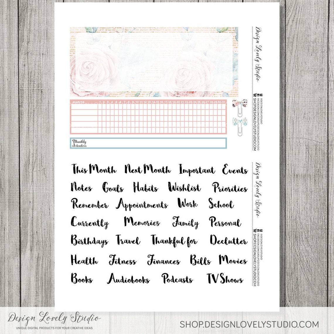 Printable JANUARY Notes Page Stickers January Planner Kit - Etsy