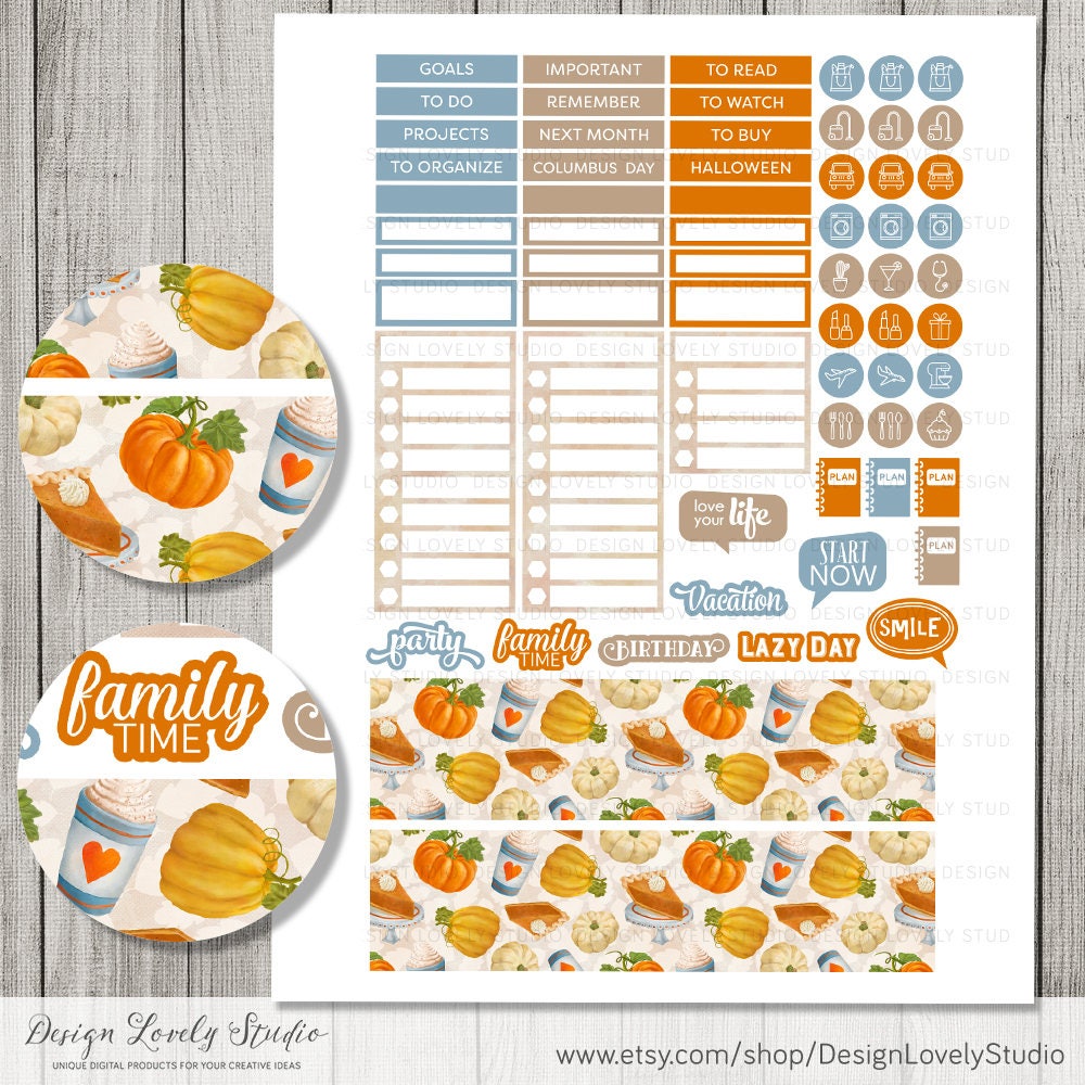 October Happy Planner Happy Planner October Monthly Kit - Etsy