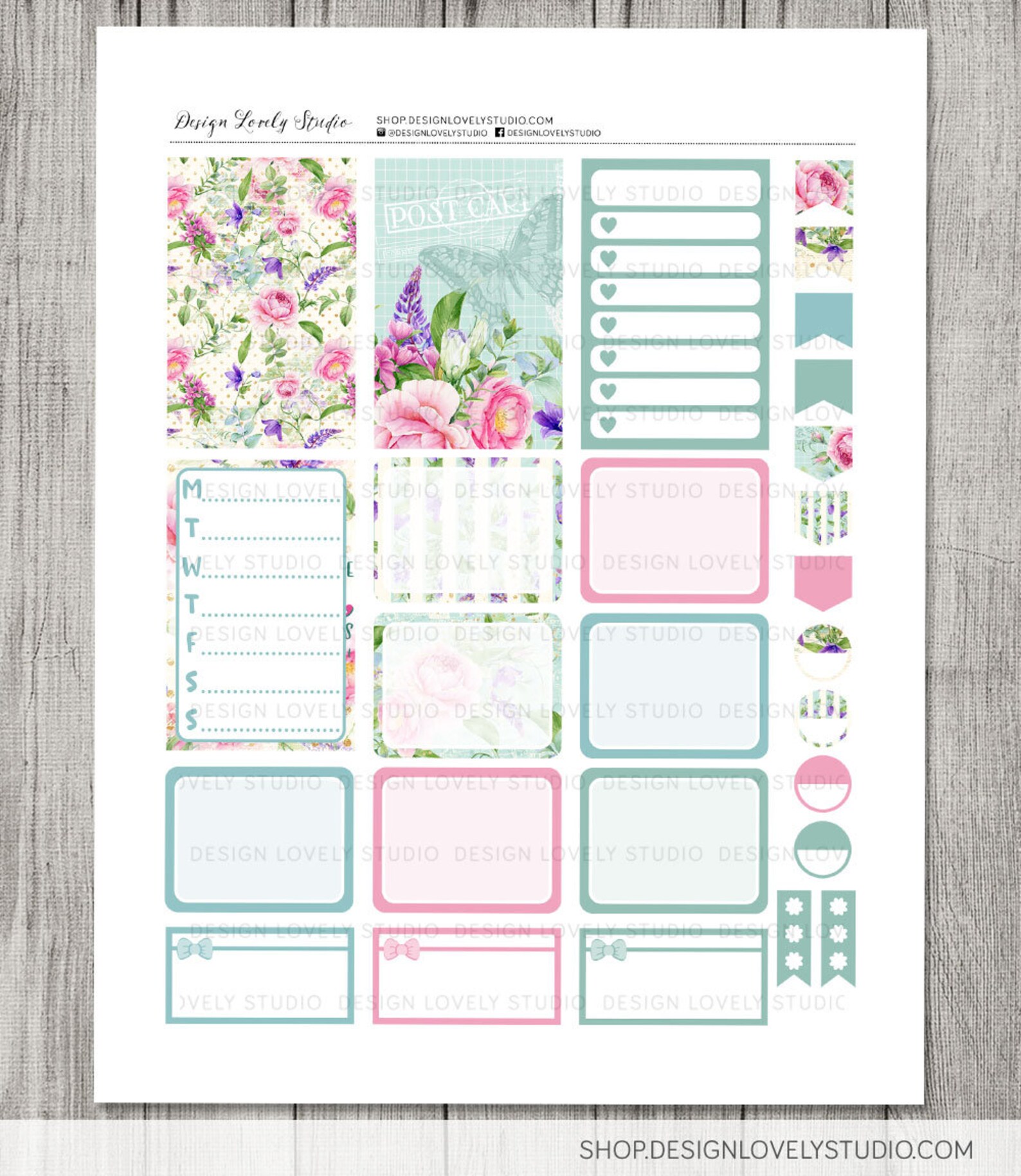 PRINTABLE Big Happy Planner Stickers Kit Floral Planner - Etsy
