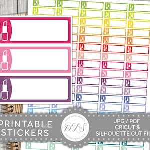 Autocollants Make up Planner, autocollants Beauty Planner, autocollants de maquillage imprimables, à utiliser avec Erin Condren, Happy Planner, Kikki K, FS132