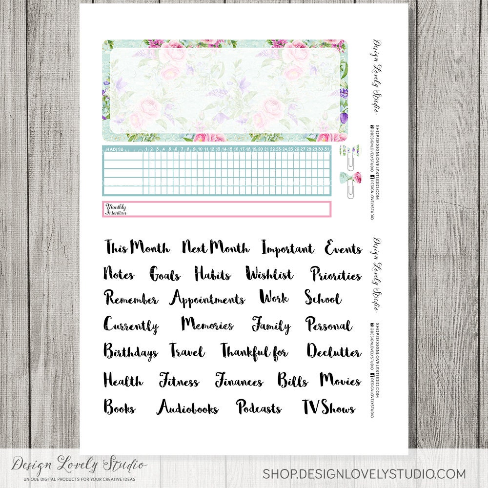 Printable NOTES PAGE Stickers for Erin Condren Life Planner | Etsy