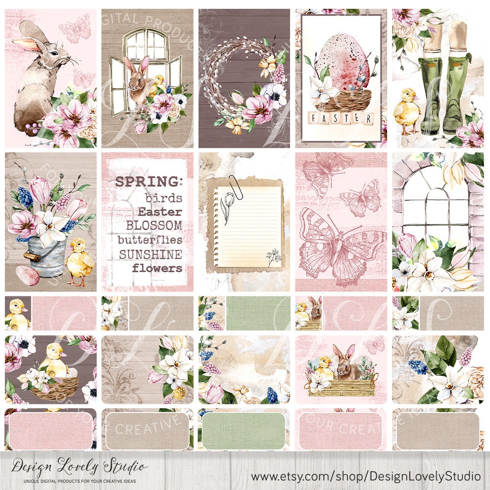 Happy Planner Printable Weekly Kit, Easter Planner Stickers, Spring ...