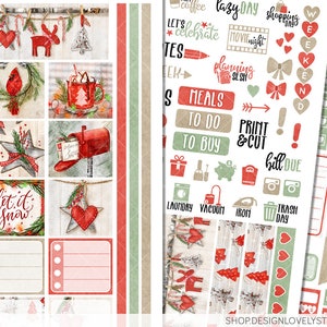 Hobonichi Weeks CHRISTMAS Stickers Kit, Printable Christmas Planner ...
