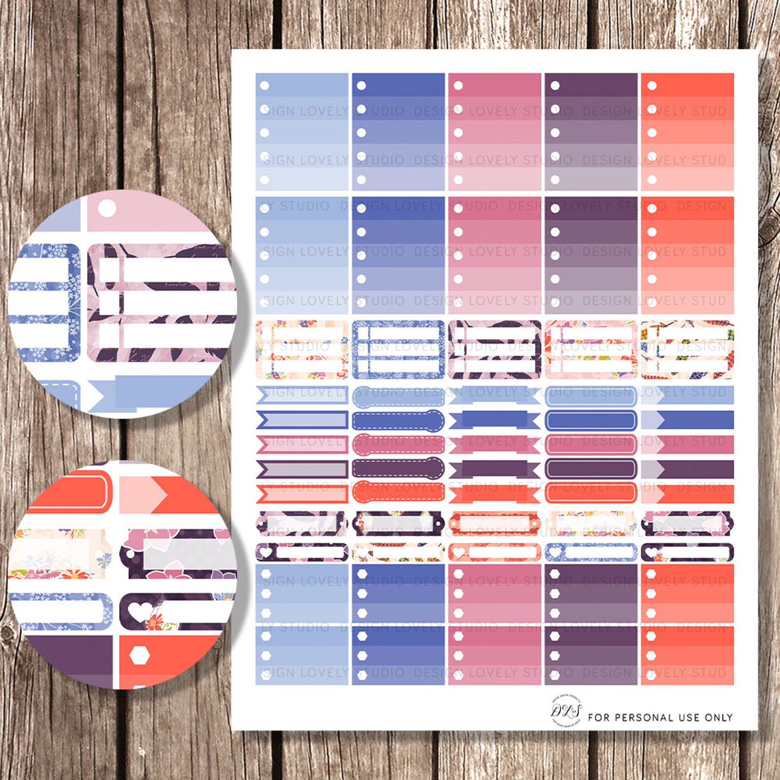 Printable Planner Stickers for VERTICAL Erin Condren, Summer Stickers ...