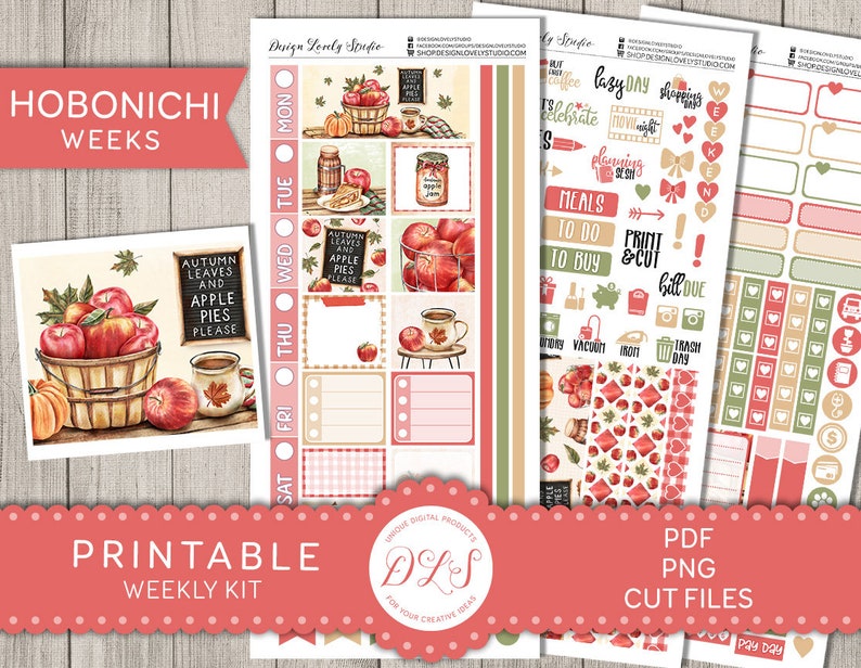 HOBONICHI WEEKS Fall Planner Stickers Printable Planner - Etsy