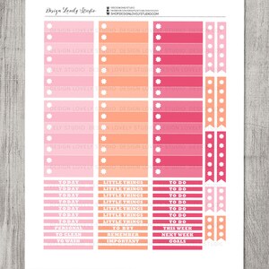 Big Happy Planner Printable Stickers, Weekly Planner Stickers Kit, Pink ...