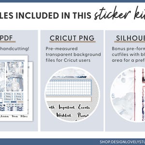 January Notes Page Kit, January Dashboard Stickers, January Monthly ...
