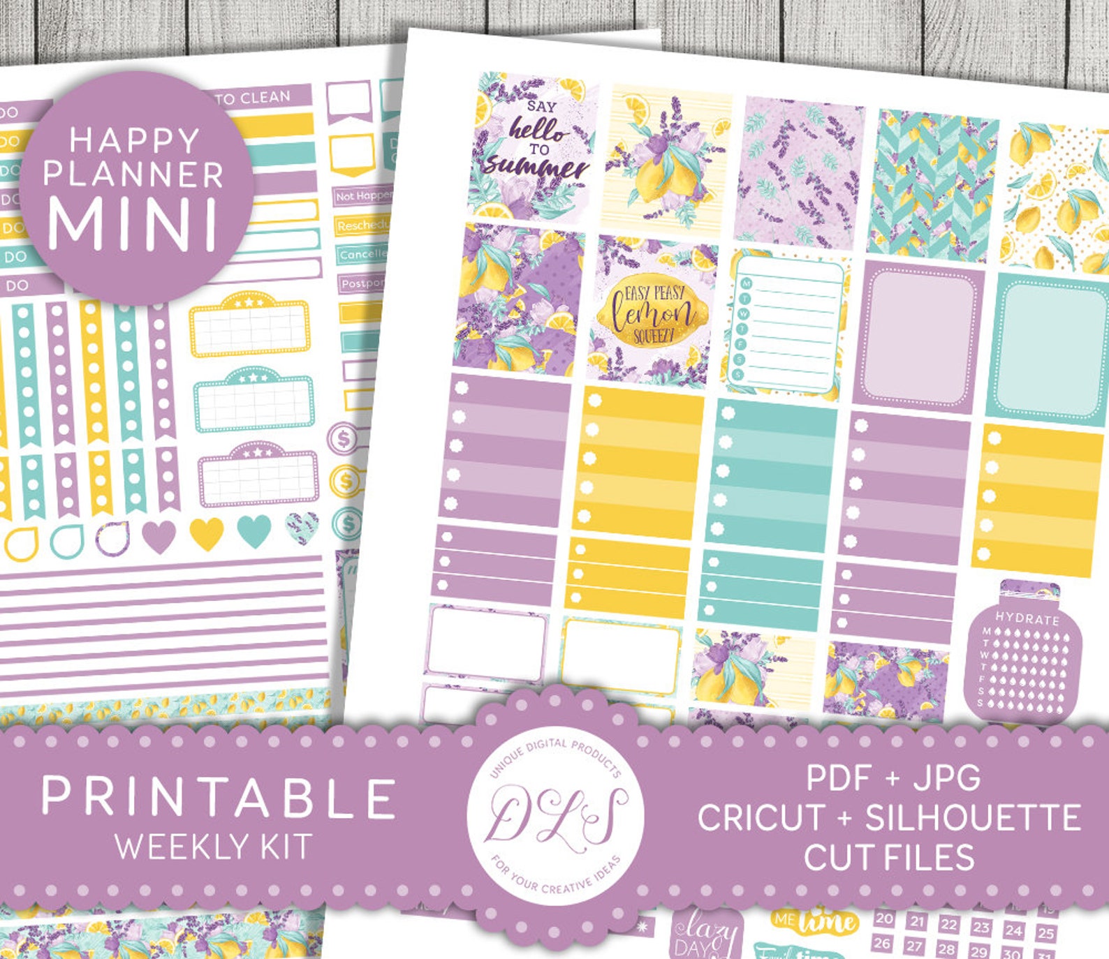 Summer Planner Stickers, Mini Happy Planner Kit, Weekly Planner Kit ...