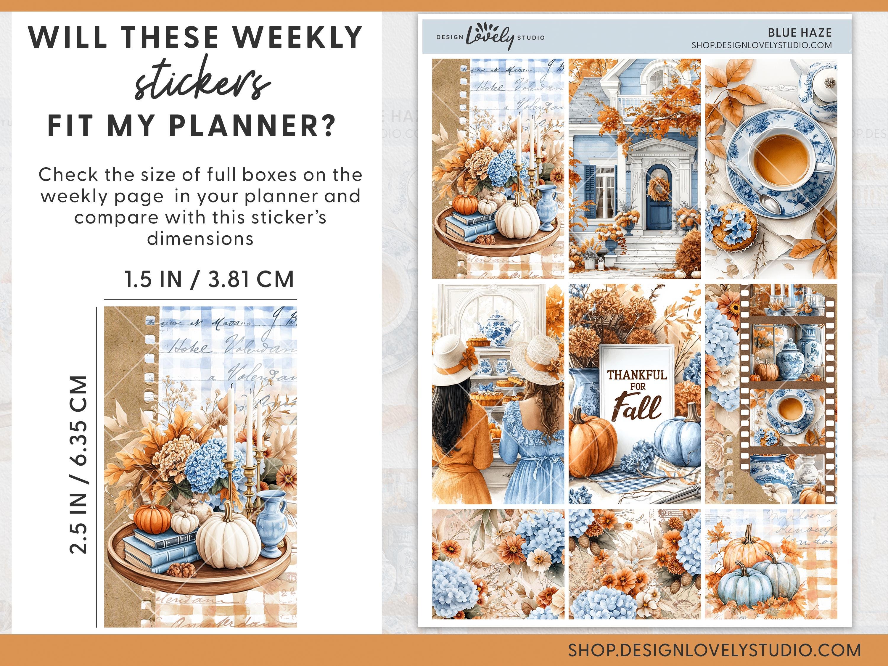 Cozy Fall Sticker Bundle, Printable Planner Kits for Happy Planner ...
