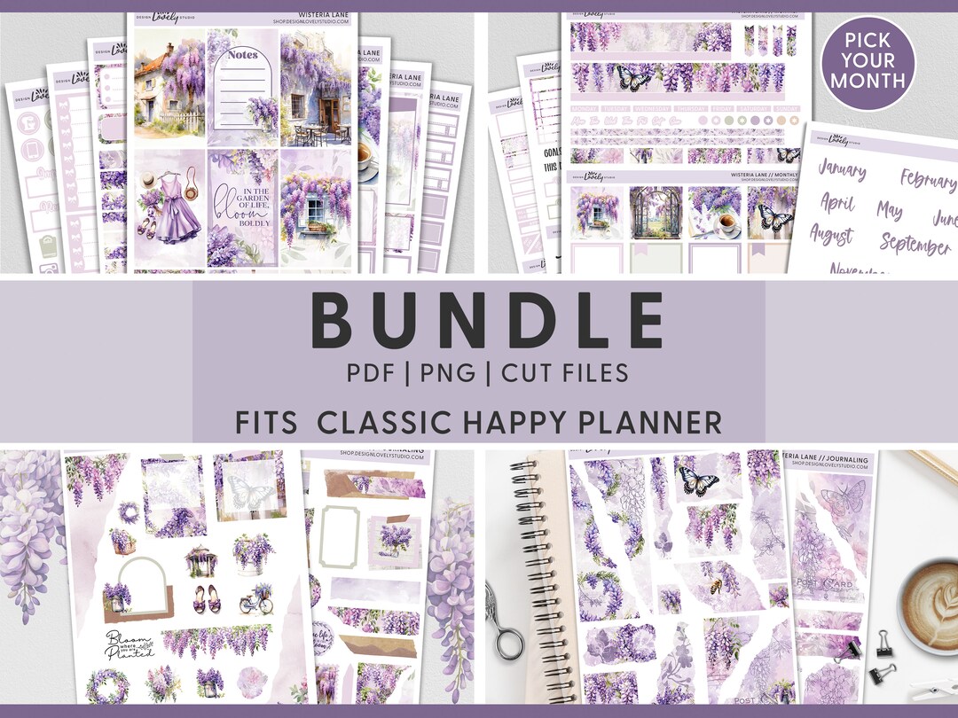 Printable Happy Planner Stickers, Floral Stickers Bundle, Spring ...