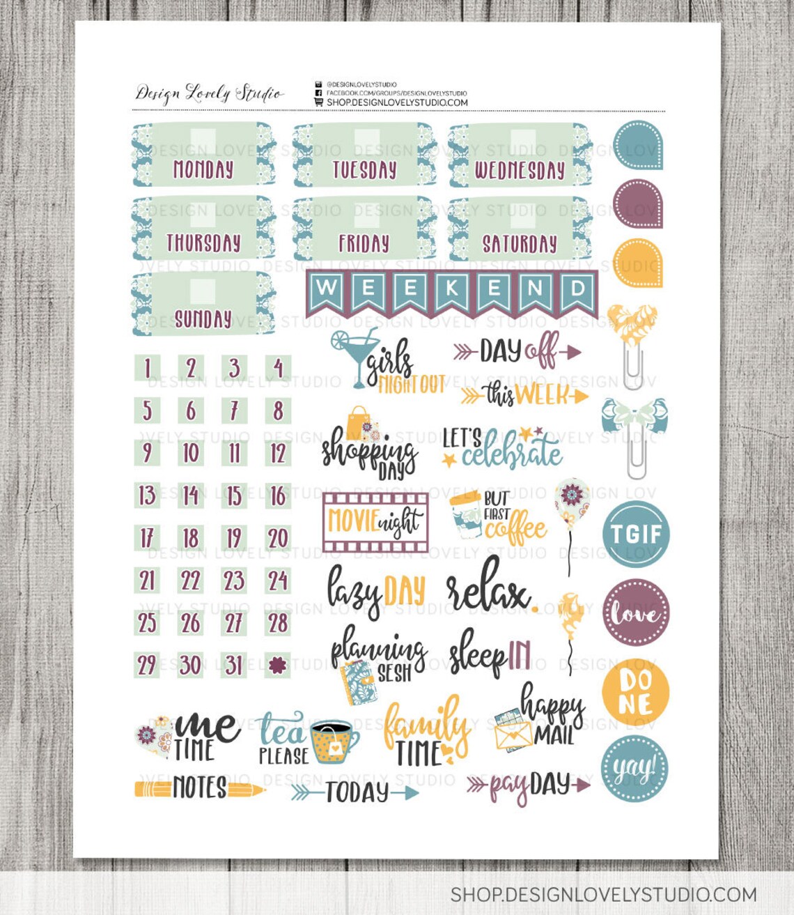 Big Happy Planner Printable Stickers Printable Weekly | Etsy