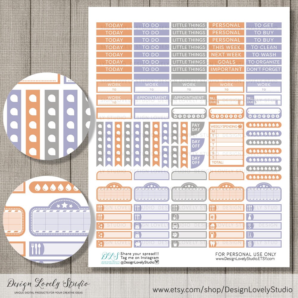 Halloween Planner Stickers Printable Weekly Planner Kit Erin - Etsy