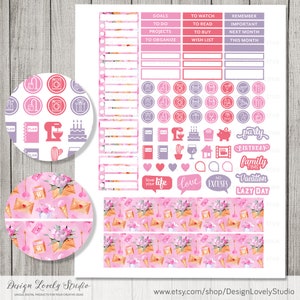Printable FEBRUARY Planner Stickers, February Monthly Stickers Kit, for ...