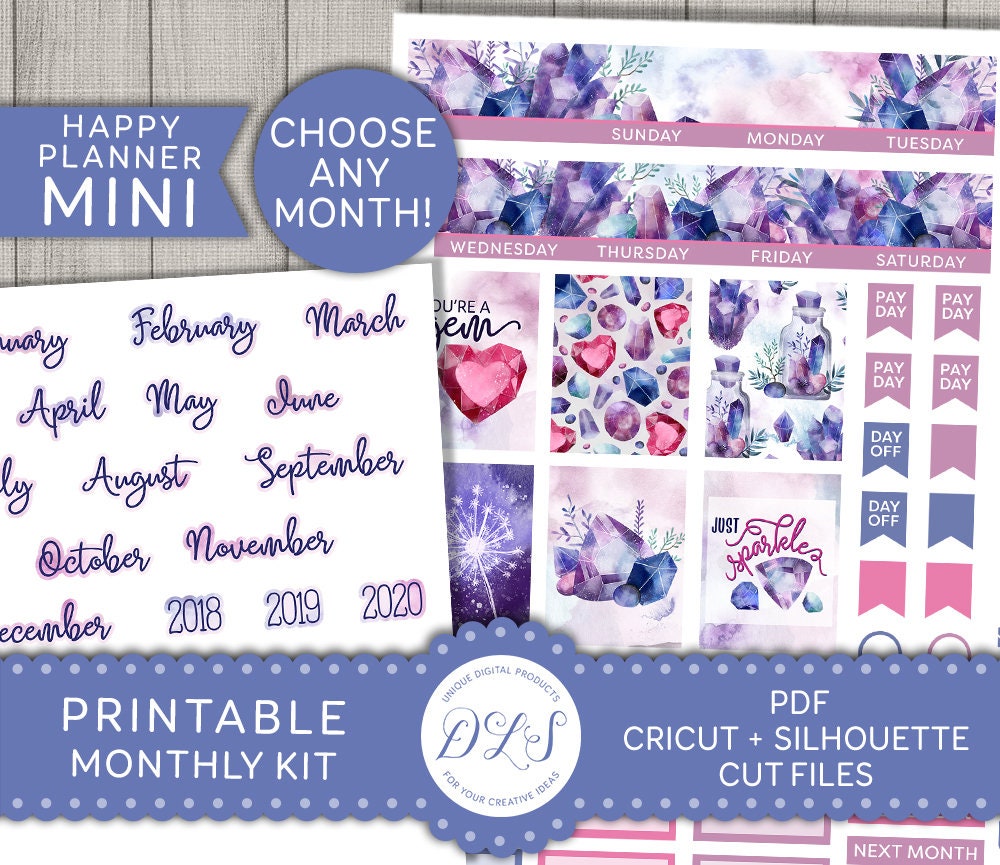 Printable Mini Happy Planner Monthly Kit Mini Happy Planner - Etsy