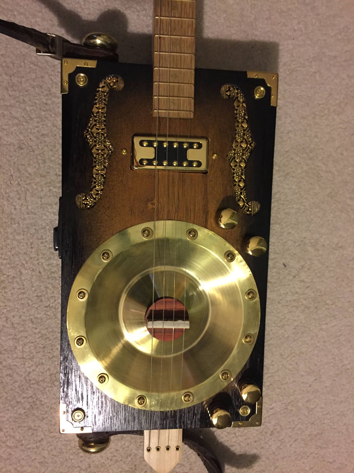 Cigar Box Resonator/electric Guitar Etsy