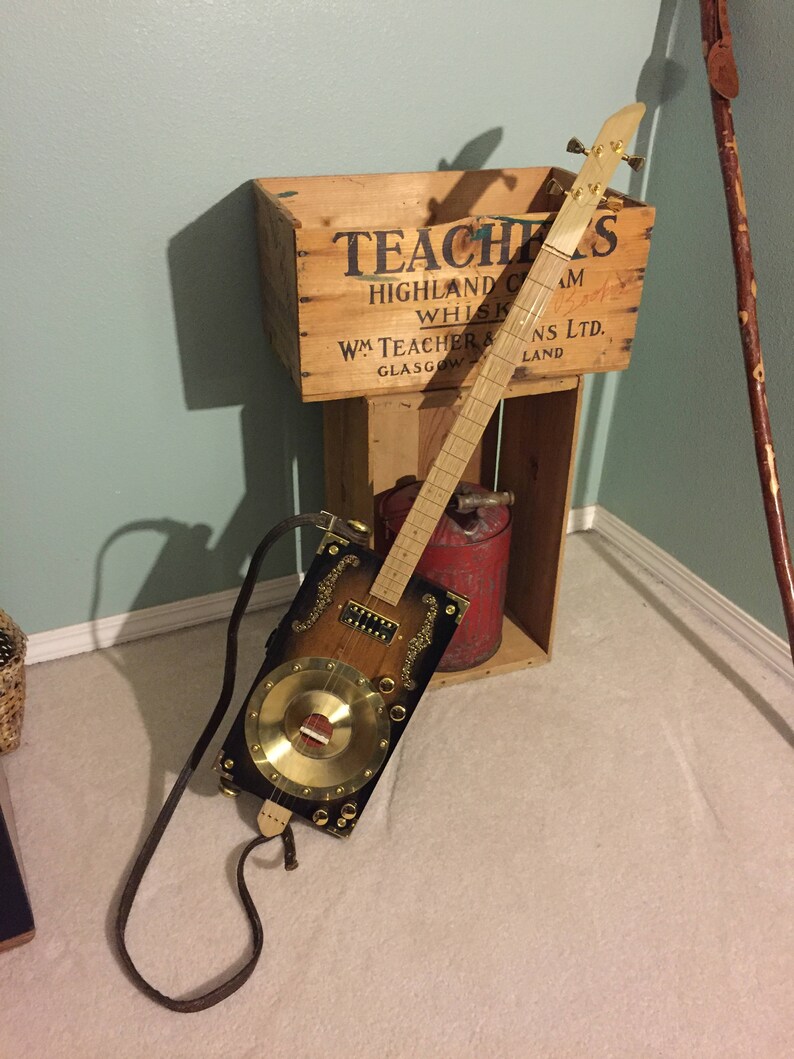 Cigar Box Resonator/electric Guitar Etsy