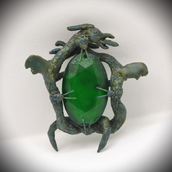 The Monster Squad inspired resin amulet - Green Jewel version