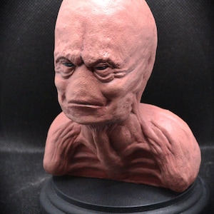 Alien abduction Fire in sky handmade resin bust- UFO Sci Fi horror film sculpture