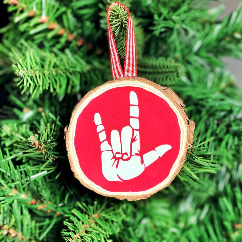 ASL Christmas Ornament ASL Gift American Sign Language Etsy