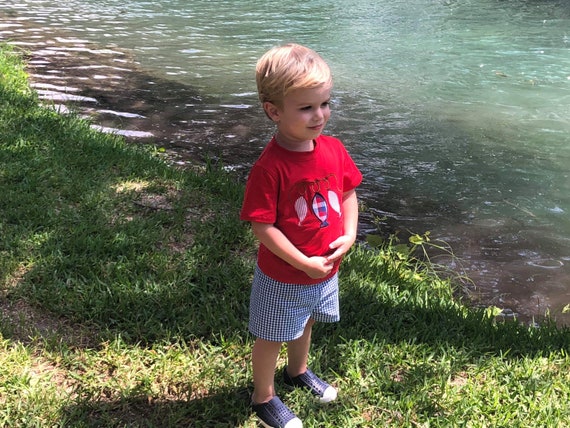 Embroidery Toddler Fishing Outfit