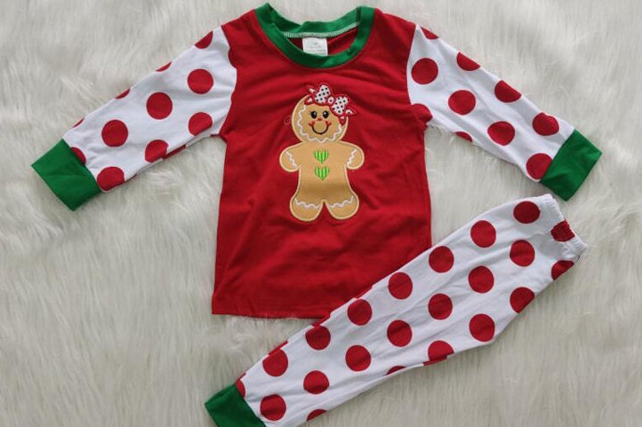 Sibling Christmas Gingerbread Christmas Toddler Pajamas , Boys Christmas Pajamas. Toddler Christmas, Girls PajamaToddler Christmas Pajamas ,