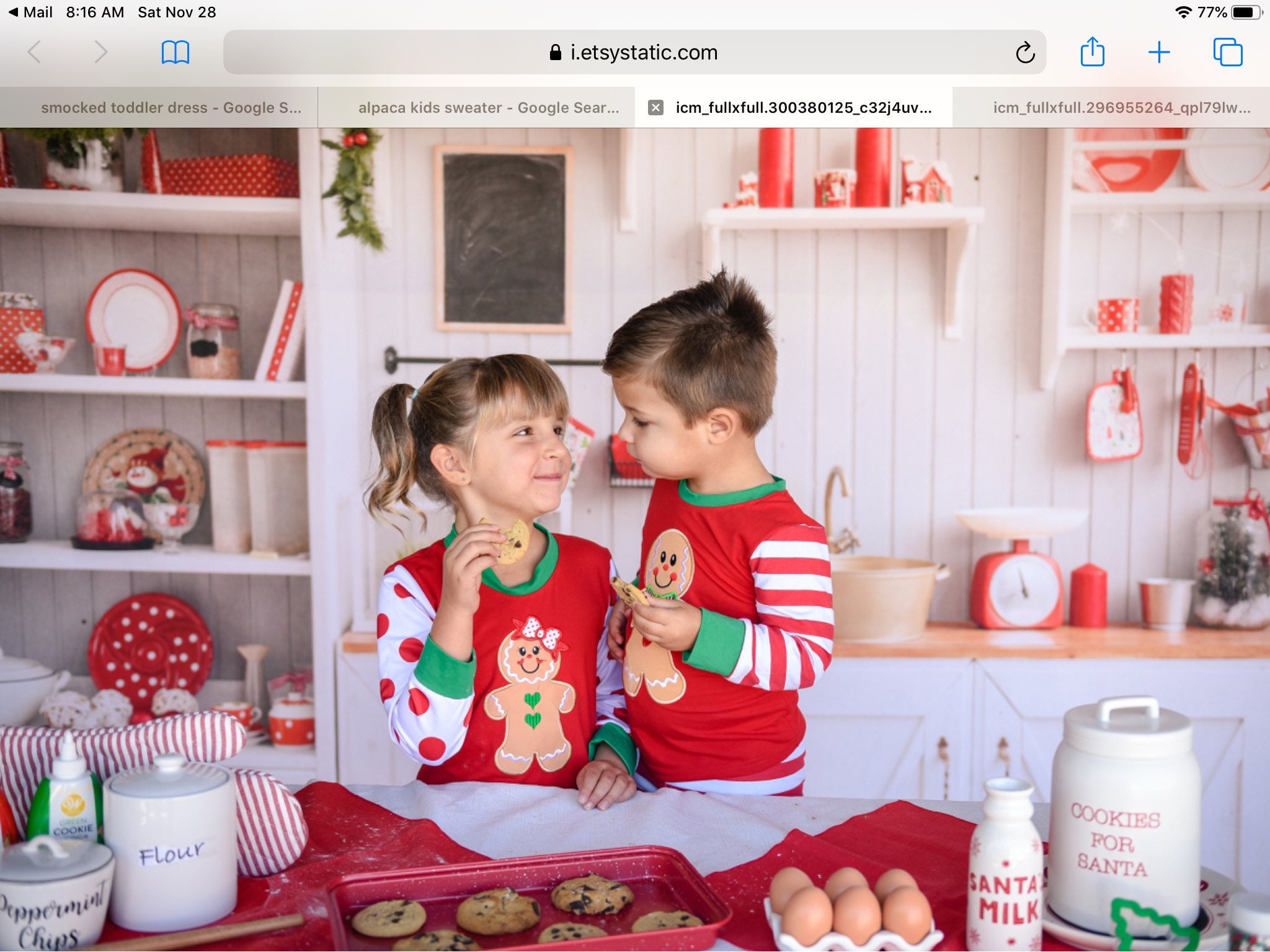 Sibling Christmas Gingerbread Christmas Toddler Pajamas , Boys Christmas Pajamas. Toddler Christmas, Girls PajamaToddler Christmas Pajamas ,