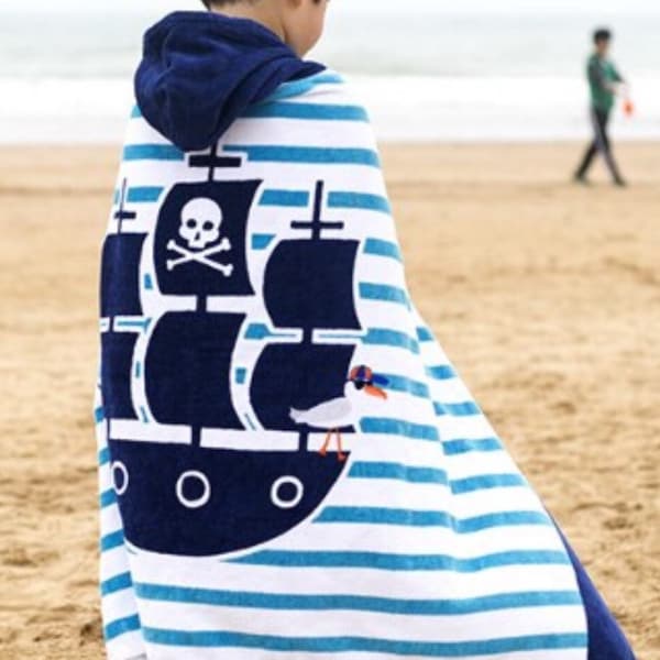 Hooded Bath towel Beach Hooded Towel Pool Hooded Towel Pirate Hooded Towel