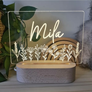 Personalised LED Night Light - Wild Fields