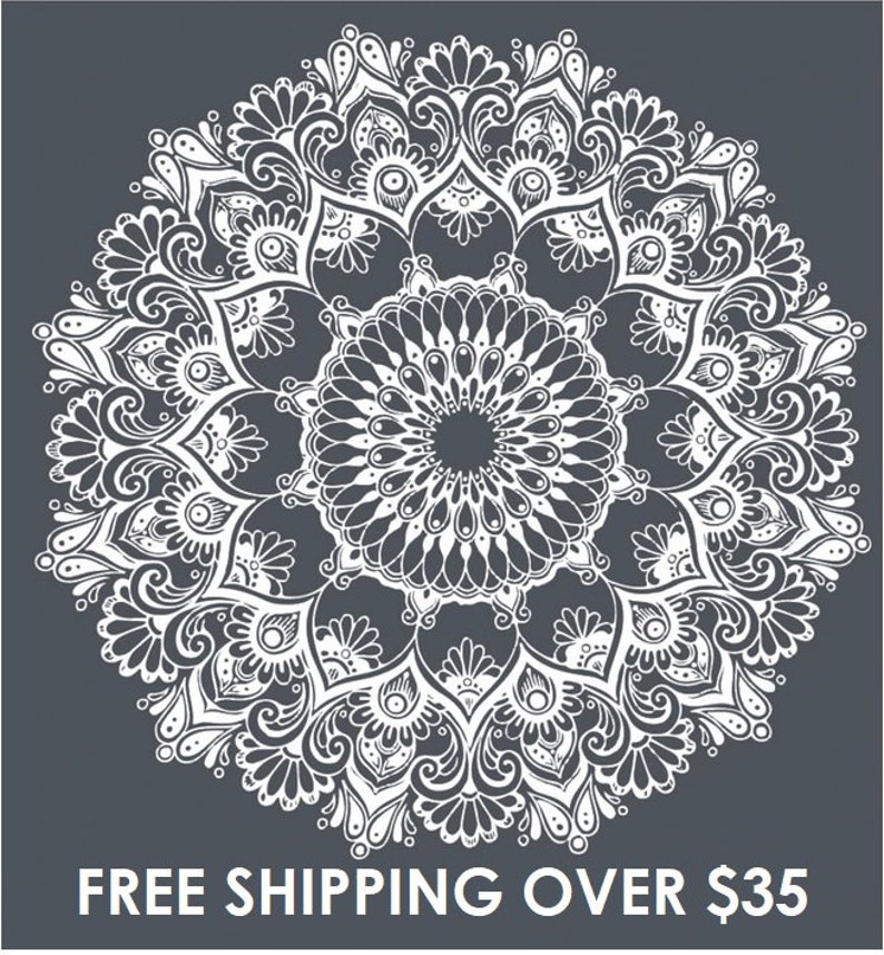 Silk Screen Transfer Reusable Mandala 8.5x11 Chalk Paste Transfers Chalk Stencils Mesh Adhesive Stencil Reusable Stencil