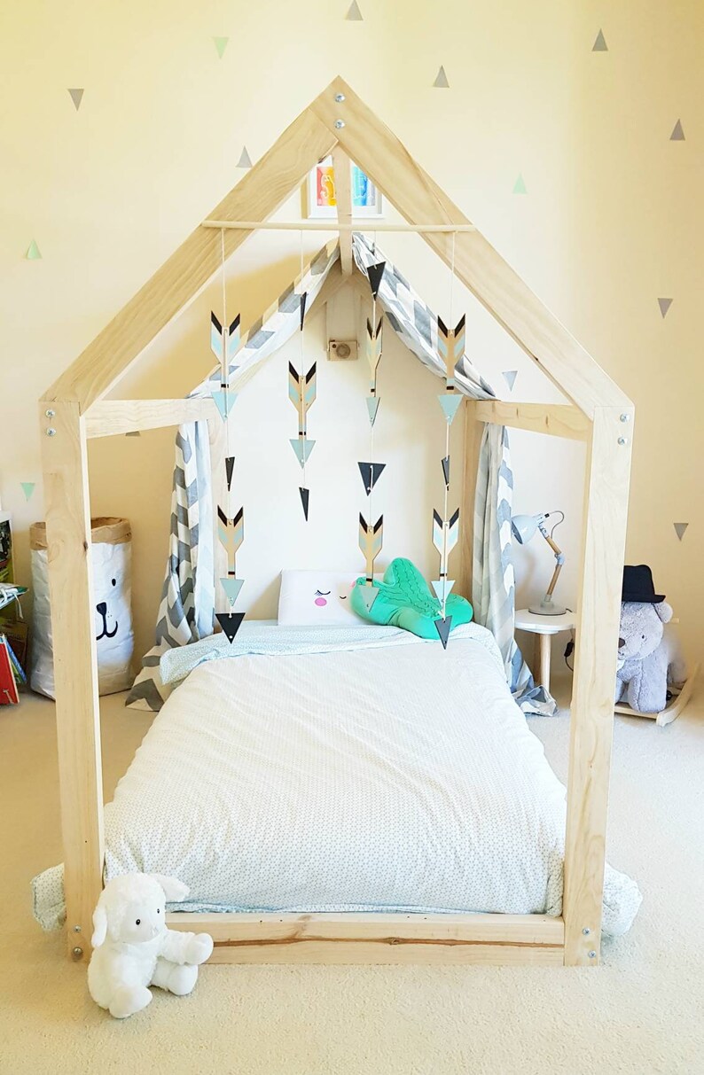 Scandi Kids House Bed Single King Single Double Mattress Etsy