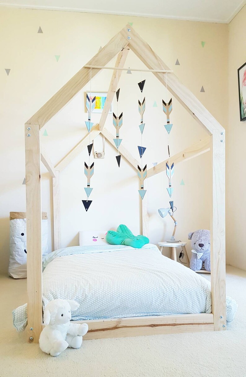 Scandi Kids House Bed Single King Single Double Mattress Etsy