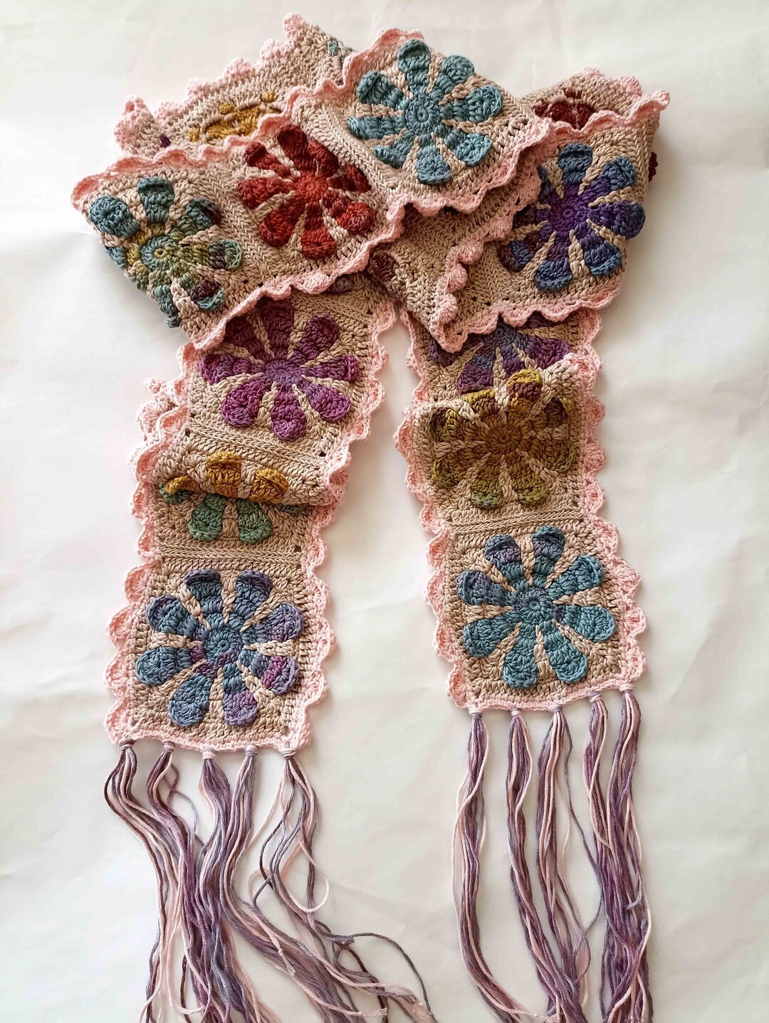 LARGE SQUARE SCARF THE FLOWER CHILD SOCIETY