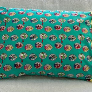 Mario Brothers Pillowcase, Handmade Children’s Gift, 3 Fabric Options, 100% Cotton, Standard Size, QUICK SHIP