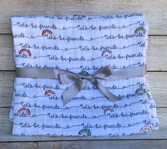 Baby SwaddleFriends and RainbowsDouble Gauze 100 Etsy.de