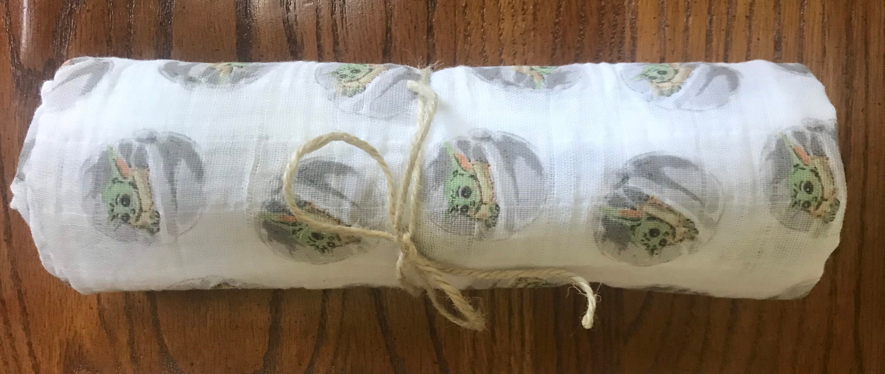 Grogu Baby Swaddle Mandalorian Baby Yoda Blanket Cotton Etsy