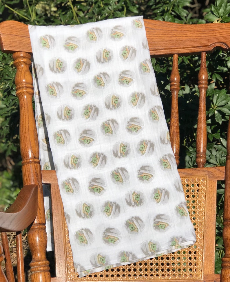 Grogu Baby Swaddle Mandalorian Baby Yoda Blanket Cotton Etsy