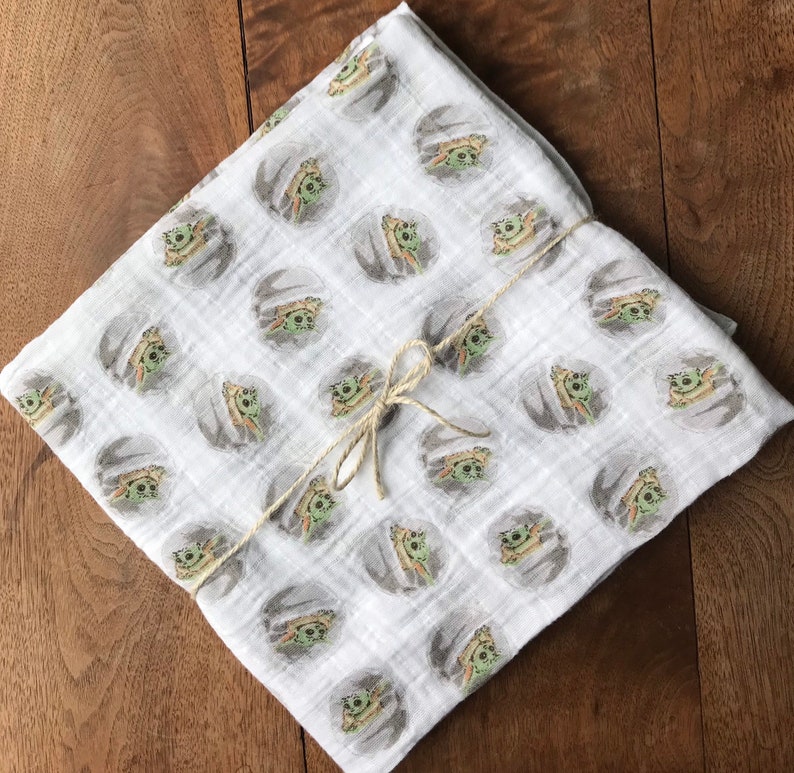 Grogu Baby Swaddle Mandalorian Baby Yoda Blanket Cotton Etsy
