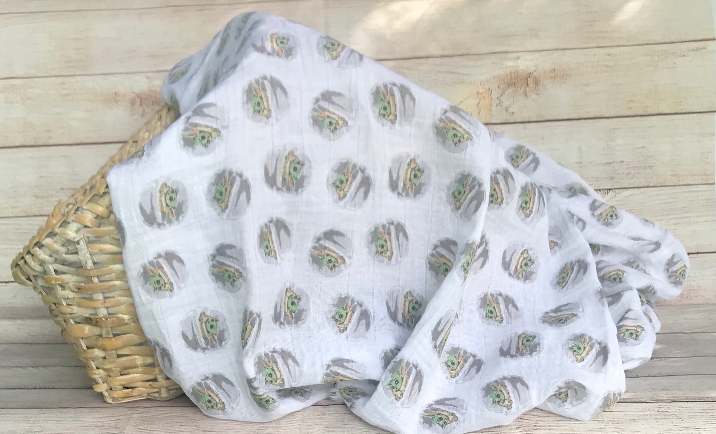 Grogu Baby Swaddle Mandalorian Baby Yoda Blanket Cotton Etsy
