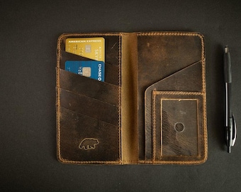 Leather Checkbook Wallet