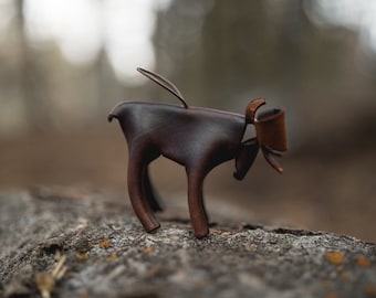 Leather Moose Ornament
