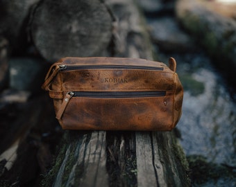 Leather Toiletry Bag