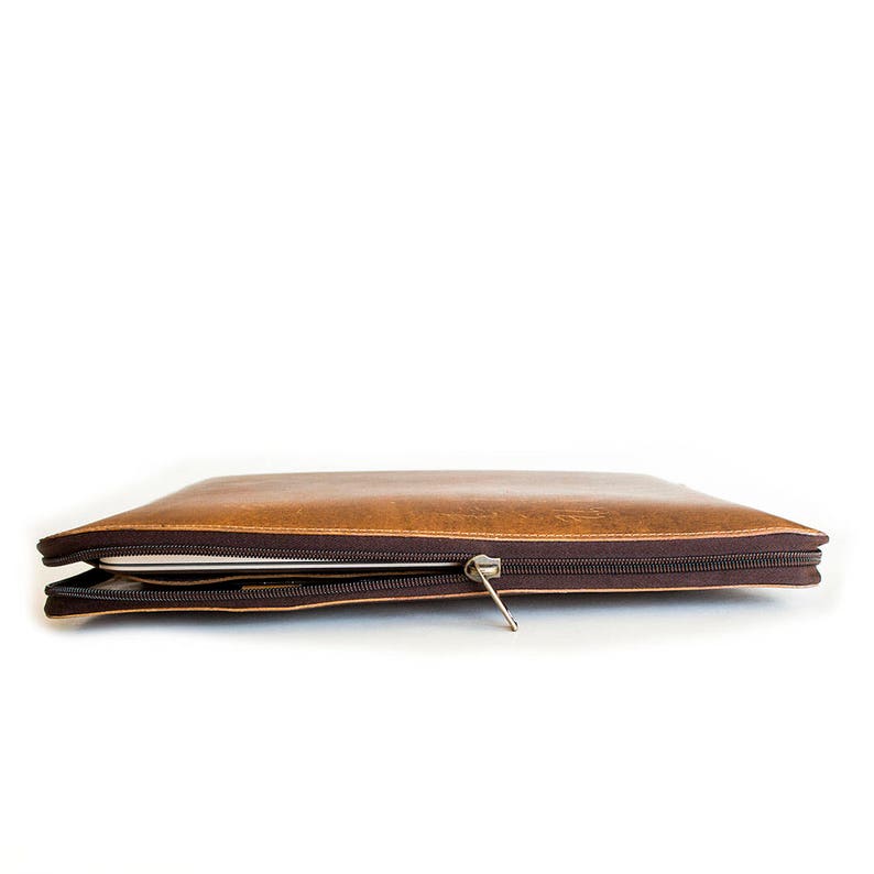 13 Buffalo Leather Laptop / Document Portfolio afbeelding 5