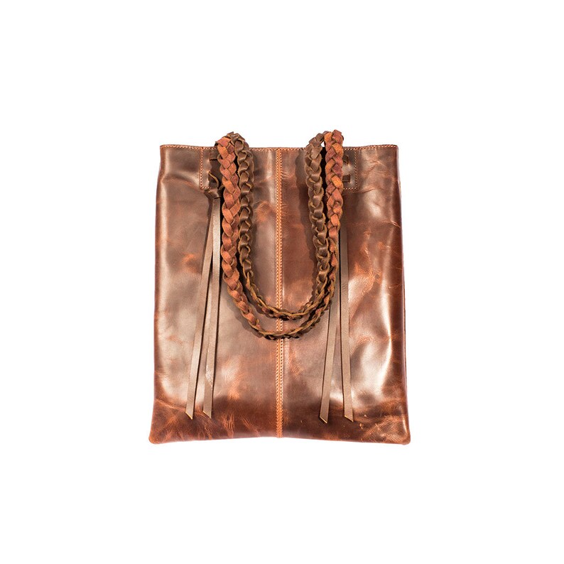 Braided Leather Tote