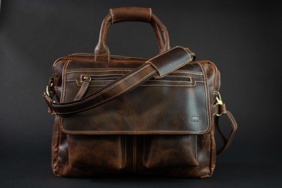 leather pilot bag